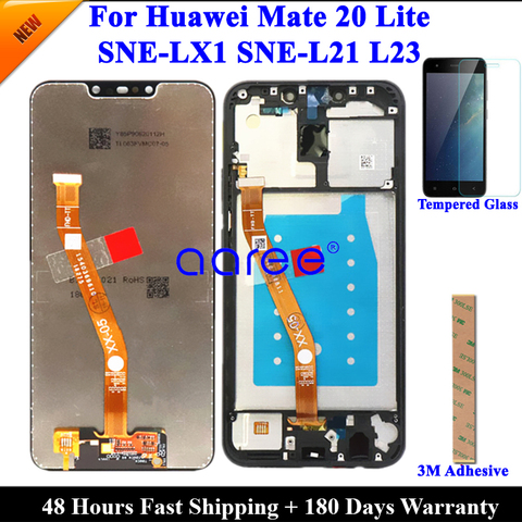 Оригинальный ЖК-дисплей для Huawei Mate 20 lite, ЖК-дисплей для Huawei mate 20 lite, сенсорный дигитайзер в сборе ► Фото 1/4