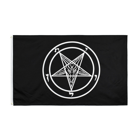 Baphomet флаг сатаны 150*90 см 3ft x 5ft пользовательский баннер металлические отверстия люверсы ► Фото 1/5