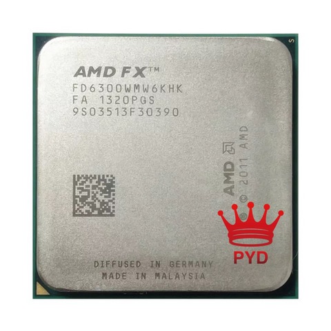 Процессор AMD FX-Series FX6300 3,5 ГГц шестиядерный, ЦП FX 6300 FD6300WMW6KHK 95 Вт Разъем AM3 + ► Фото 1/2