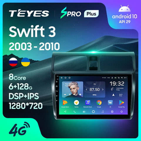 TEYES SPRO Штатное Головное устройство For Suzuki Swift 2003-2010 GPS Android 8.1 aвтомагнитола магнитола автомагнитолы Андроид для Сузуки Свифт 3 аксессуары штатная магнитола автомобильная мультимедиа ► Фото 1/1