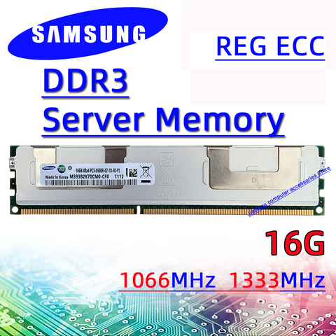 Серверная память Samsung REG ECC DDR3 16 Гб 1066 МГц 1333 МГц RAM PC3 8500R 10600R ► Фото 1/1