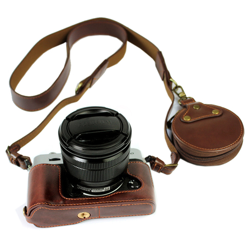 Портативный чехол для фотоаппарата Fujifilm XT10 из искусственной кожи XT20 X-T20 XT30, нижний защитный чехол с отверстием для батареи ► Фото 1/6
