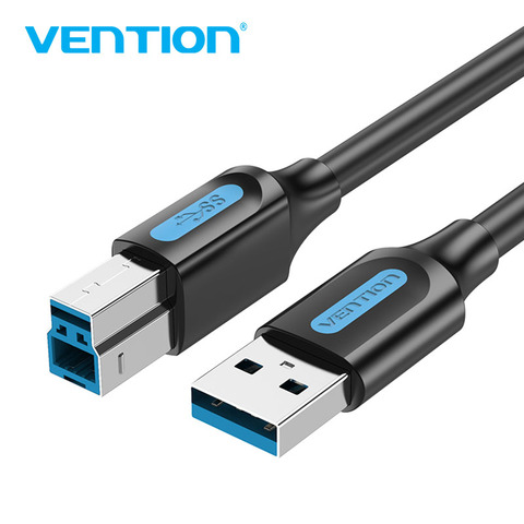 Vention ужин Скорость USB 3,0 кабель usb для принтера 3,0 am до bm кабель USB3.0 Удлинительный кабель принтера жильный кабель для HP принтер 1,5 м ► Фото 1/6
