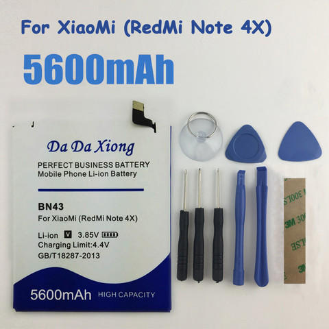Аккумулятор BN43 емкостью 5600 мАч для Xiaomi Redmi Note 4X 4X5,5 дюйма ► Фото 1/6