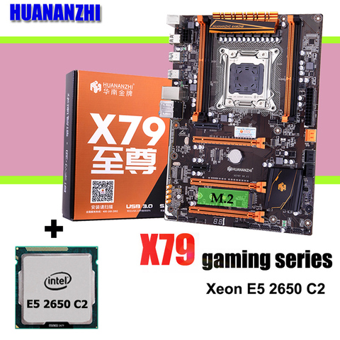 Игровая материнская плата HUANANZHI deluxe X79 LGA2011, комплект процессора Xeon E5 2650, компьютерное оборудование DIY, добро пожаловать в магазин WUSON ► Фото 1/6