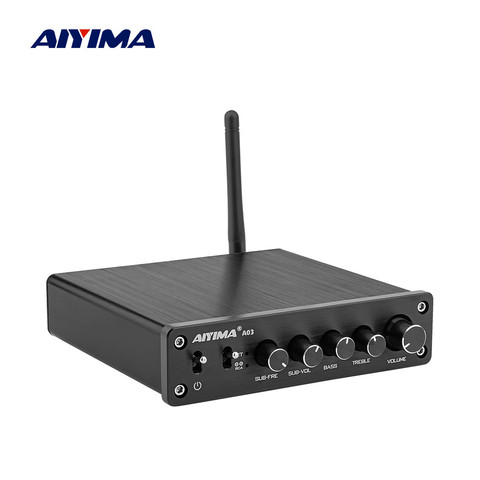 AIYIMA TPA3116 сабвуфер Bluetooth усилитель HiFi TPA3116D2 2,1 канальный цифровой аудио усилитель 50 Вт * 2 + 100 Вт DC12-24V ► Фото 1/6