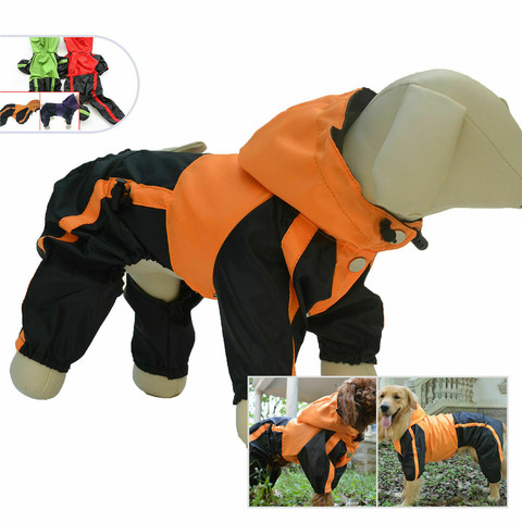 Водонепроницаемый дождевик для собак, одежда из ткани Оксфорд для собак, куртка для щенков, комбинезон для чихуахуа, костюм для маленьких и средних собак, дождевик, куртка с капюшоном ► Фото 1/6