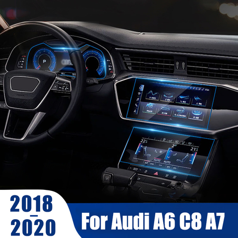 Аксессуары для Audi A6 C8 A7 2022 Автомобильный GPS навигатор закаленное стекло Защита экрана стальная защитная пленка ► Фото 1/6