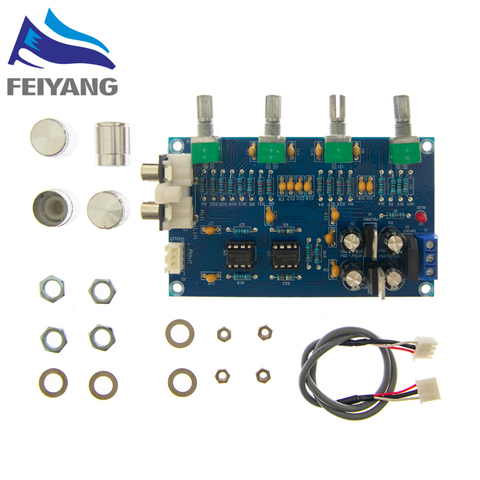 Новый NE5532 стерео пред-усилитель предусилитель тональная плата аудио 4 усилитель каналов модуль 4CH CH схема управления телефонная преампер ► Фото 1/6