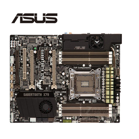 Для ASUS SABERTOOTH X79 оригинальный б/у Настольный X79 X79M 2011 разъем LGA 2011 Core i7 LGA2011 DDR3 Материнская плата ► Фото 1/1