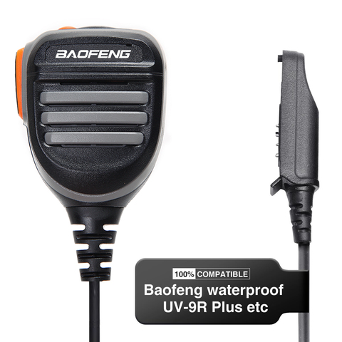 Baofeng UV-9R plus водонепроницаемый плечевой микрофон для Baofeng UV-XR/ UV-9R PLUS/Pro /ERA BF-9700 Walkie talkie ► Фото 1/6