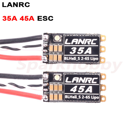 4 шт. LANRC 35A/45A blheli _ S 2-6S Lipo ESC встроенный Программируемый RGB светодиодный D-Shot 150/300/600 ONESHOT125 для RC FPV квадрокоптера ► Фото 1/6