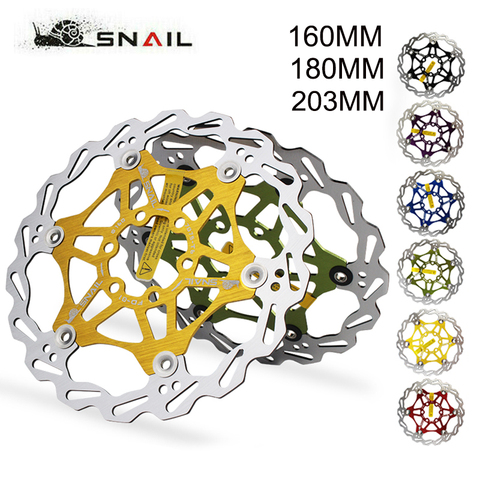 Велосипедный плавающий дисковый тормоз SNAIL MTB, ротор 160/180/203 мм, велосипедный дисковый тормоз, Сверхлегкий, подходит для велосипедных аксессуаров ► Фото 1/6