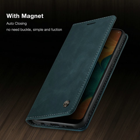 Магнитный кожаный чехол CaseMe для Samsung A30s, чехол-книжка с кошельком для A50 A40s A20s A10s M30, противоударный чехол с защитой 360 градусов, A30 S ► Фото 1/6