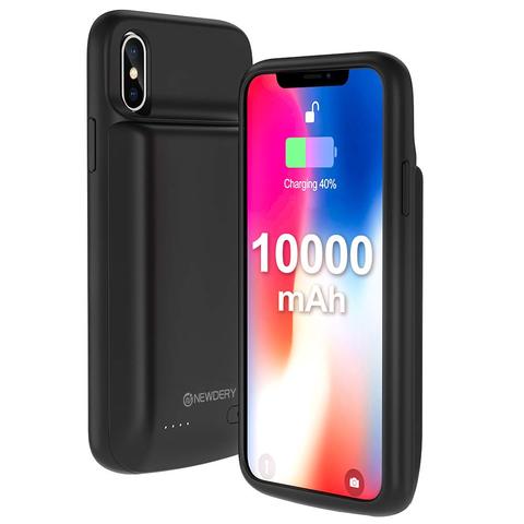 NEWDERY чехол с аккумулятором для iPhone X XS, 10000 мАч, чехол с зарядкой для iPhone X XS, портативный резервный внешний аккумулятор 5,8 дюйма ► Фото 1/6