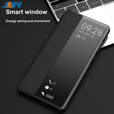 JAVY умный чехол для телефона с боковым окном для Huawei Mate 20 10 Pro P10 P20 P30 Lite Plus Smart sleep, роскошный подарочный чехол для Nova 3 3i ► Фото 1/5