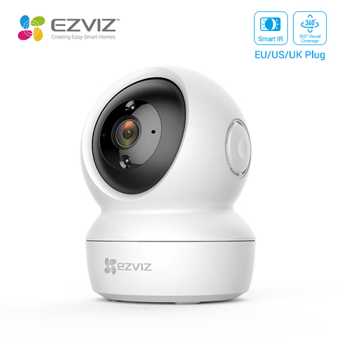EZVIZ C6N 1080p Внутренняя Wi-Fi камера Мини камера, Камера видеонаблюдения Pan/Tilt/Zoom, вращение на 360°, Ночное видение до 10м, Обнаружение движения, Двуст... ► Фото 1/6