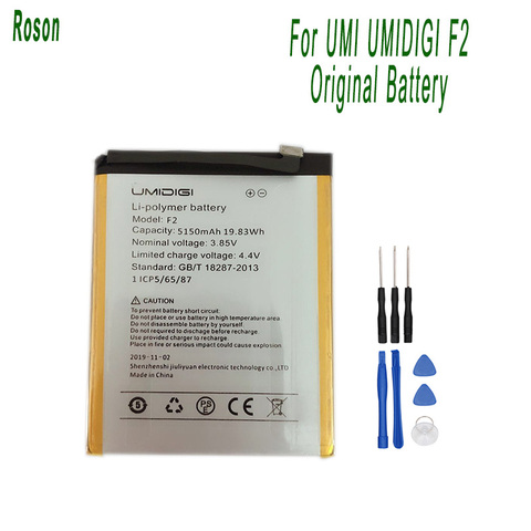 Аккумулятор Roson для UMI Umidigi F2, 5150 мАч, 100%, новые запасные части, аксессуары для телефона, аккумуляторы с инструментами ► Фото 1/6