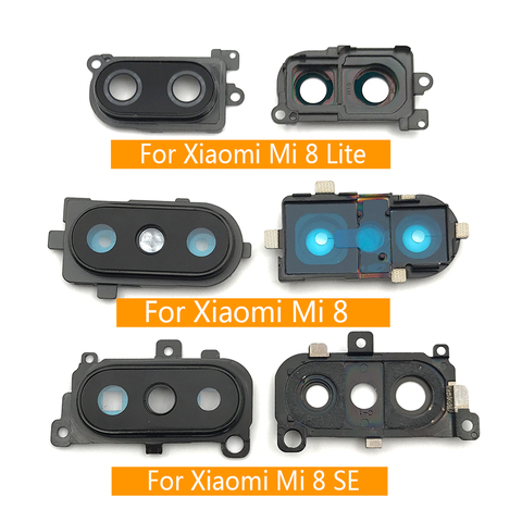 Для Xiaomi Mi8 Mi 8 Se Lite 8Se задняя камера стеклянный объектив с рамкой основной задний объектив для Mi 8 lite ► Фото 1/5