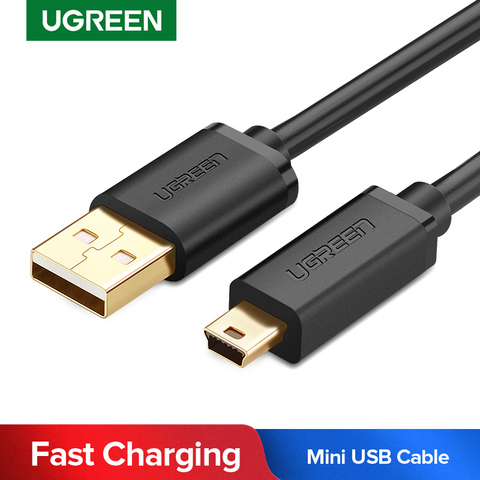 Ugreen мини USB кабель мини USB к USB быстрое зарядное устройство кабель для сотового телефона MP3 MP4 плеер Цифровая камера HDD Mini USB ► Фото 1/6