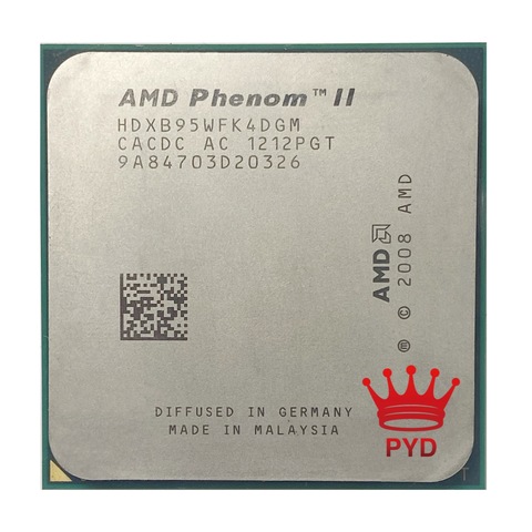 Процессор AMD Phenom II X4 B95/HDXB95WFK4DGM/HDXB95WFK4DGI 938Pin/3,0 ГГц/6 Мб L3/95 Вт Разъем AM3, сумма до 945 ► Фото 1/1