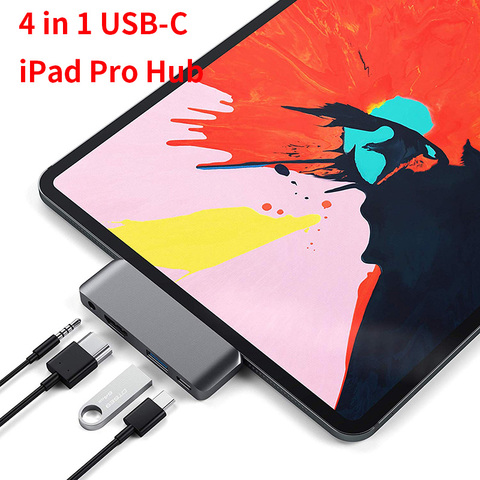 USB Type-C адаптер для мобильного телефона Pro Hub со стандартной зарядкой 4K HDMI USB 3,0 и 3,5 мм разъем для наушников для планшета 2022 iPad Pro ► Фото 1/6