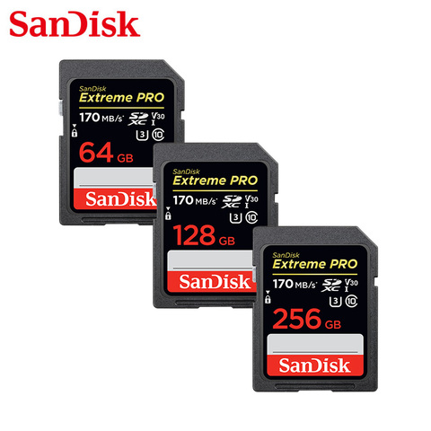 SanDisk ультра оригинальная SD карта 32 Гб 95 м/с SDHC 64 Гб 128 ГБ 256 ГБ 170 МБ/с./с SDXC класс 10 карта памяти sd C10 USH-1 Поддержка камеры ► Фото 1/6