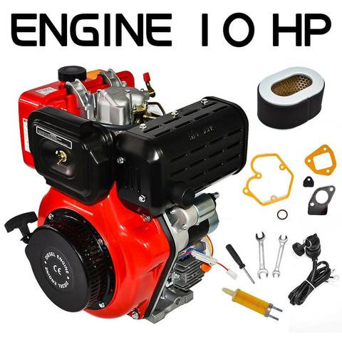 411cc 10HP дизельный двигатель 4-тактный одиночный цилиндр с 72,2 мм вал Длина, стандарта ЕС, США, в наличии ► Фото 1/6