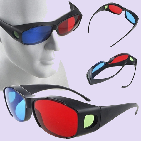 1 шт.: черная оправа, красные, синие 3D очки для размерного анаглифа ТВ фильм DVD игры ► Фото 1/6