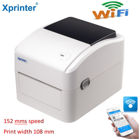 Принтер штрих-кодов Xprinter 420B 152 мм/сек., термопринтер для печати этикеток шириной от 25 до 115 мм с поддержкой QR ► Фото 1/6