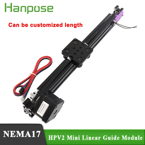 Новый линейный привод Openbuilds HPV2 Mini V, эффективный Линейный модуль 200 мм с шаговым двигателем NEMA17 для 3D-принтера Reprap ► Фото 1/6