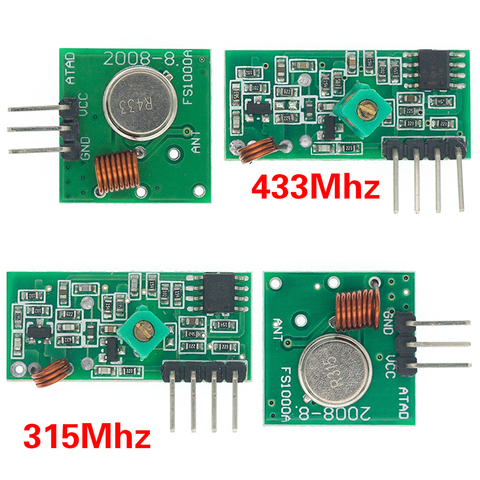 433 МГц RF беспроводной модуль передатчика и приемник комплект 5 в постоянного тока 315 МГц беспроводной для Arduino Raspberry Pi /ARM/MCU WL Diy Kit ► Фото 1/6