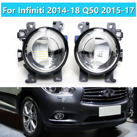 261504GA0A 261554GA0A 1 пара для Infiniti 2014-18 Q50 2015-17 QX60 QX80 2015 Q70/Q70L/Q70 светодиодный туман светильник головной светильник лампы в сборе ► Фото 1/6