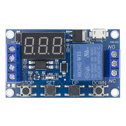 Релейный модуль 6-30 в, переключатель, автоматический таймер, цикл регулировки 828, акция ► Фото 1/6