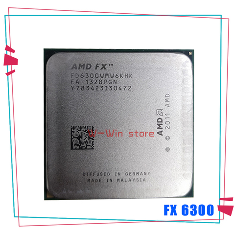 Процессор AMD FX-Series FX6300 3,5 ГГц шестиядерный, ЦП FX 6300 FD6300WMW6KHK 95 Вт Разъем AM3 + ► Фото 1/1