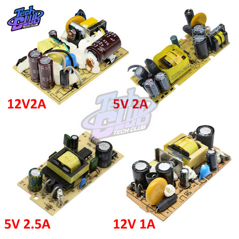 AC-DC 5V 2A / 5V 2.5A / 12V 1A / 2A модуль питания переключателя для замены ремонсветодиодный светодиодной платы питания защита цепи ► Фото 1/6