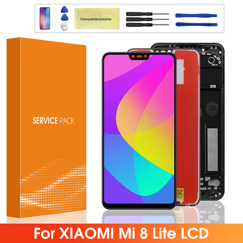 Оригинальный ЖК-дисплей для Xiaomi Mi 8 Lite ЖК-дисплей сенсорный экран дигитайзер сборка с рамкой для Xiaomi Mi8 Lite Mi 8X LCD ► Фото 1/6