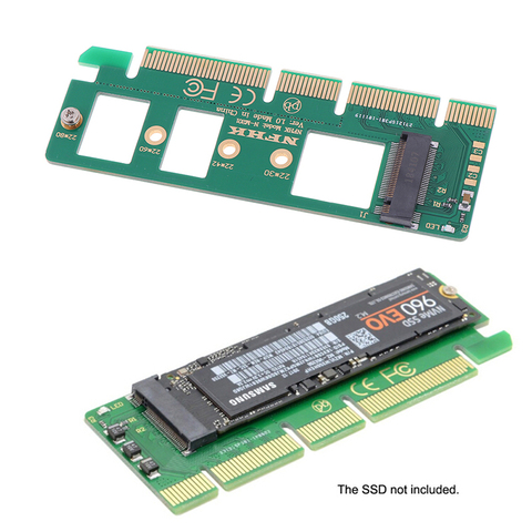 1 шт. NVMe M.2 NGFF SSD на PCI-E PCI Express 3,0 16x X4 адаптер Riser Card конвертер SSD монтажная плата соединение с компьютером ► Фото 1/6