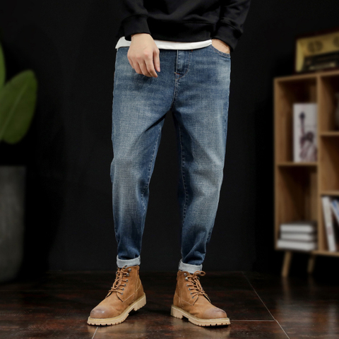 Мужские джинсы больших размеров 5XL, 6XL, 7XL, 8XL, джинсы больших размеров, мужские джинсы больших размеров, XL-7XL для 150 кг ► Фото 1/6