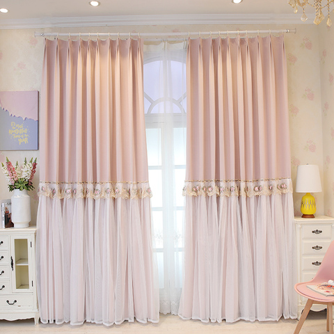 Curtain 2022 New Full Blackout Bedroom Heat Insulation Sunscreen Simple Modern Hook Little Girl Room Princess Style Curtains ► Фото 1/5