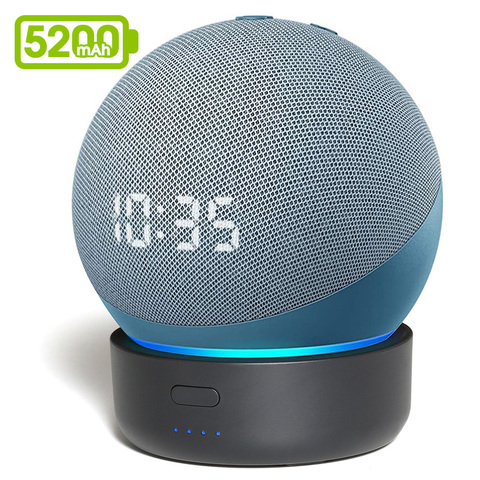 GGMM D4 5200 мАч батарея база для Amazon Echo Dot 4-го поколения Alexa динамик Портативный внешний аккумулятор для Dot4 Держатель подставка ► Фото 1/6