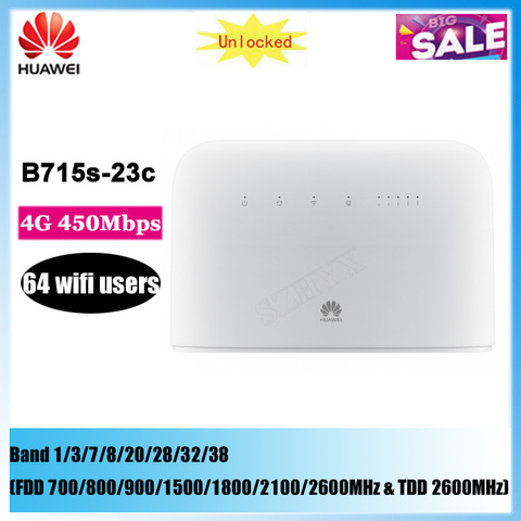 Разблокированный оригинальный телефон Huawei Φ 4G LTE Cat9 Band1/3/7/8/20/28/32/38 CPE 4G Wi-Fi роутер Φ PK B618 E5788 M2 ► Фото 1/4