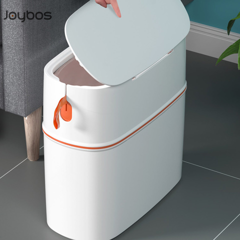 JOYBOS Waterproof Garbage Bucket Trash Can With Lid Portable Automatic Packing Living Room Bathroom Kitchen Trash Storage Box ► Фото 1/6