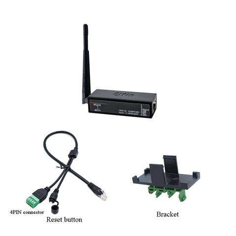 Сервер с последовательным портом RS232 на WiFi, поддержка интерфейса TCP/IP Telnet, Modbus, TCP-протокол, передача данных через Wi-Fi ► Фото 1/6