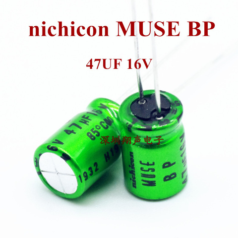 1 шт NICHICON MUSE BP ES 16V 10 мкФ 22 мкФ 33 мкФ 47 мкФ 100 мкФ 220 мкФ 330 мкФ 1000 мкФ неполярный Hi-Fi аудио-электролитический конденсатор с алюминиевой крышкой, ... ► Фото 1/6