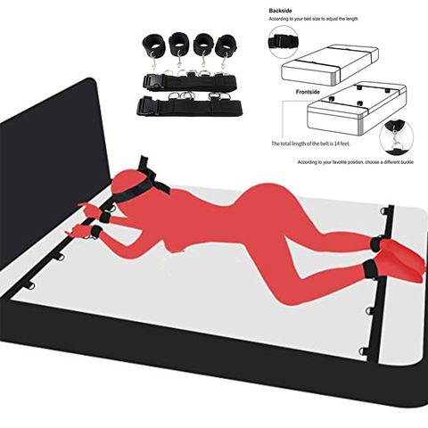 Наручники для секса БДСМ бондаж набор под кроватью манжеты на лодыжку взрослые секс-игрушки для женщин пар мужчин Фетиш рабство бондаж Экип... ► Фото 1/6