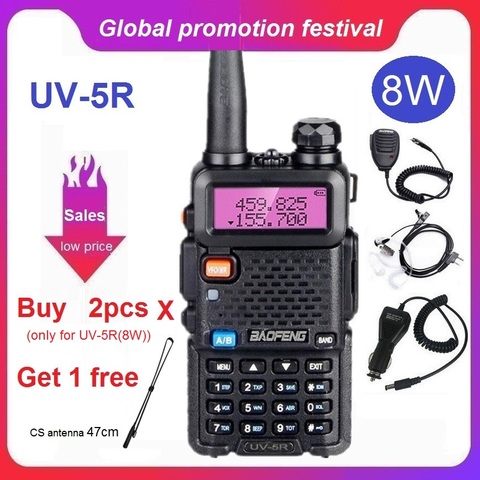 Бесплатная доставка Baofeng UV-5R Радио Walkie Talkie UHF, Портативный Полиция Сканер радио Intercome HF трансивер баофенг 5R UV5R ► Фото 1/6