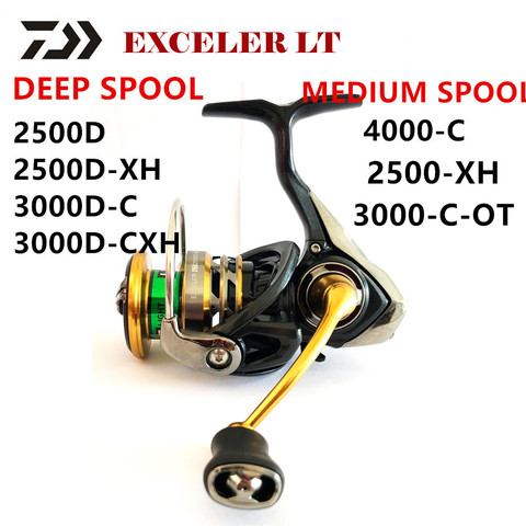 Новинка 2022, рыболовная катушка Daiwa Exceler LT 2500D 2500D-XH 3000D-C 3000D-CXH с глубокой катушкой/4000-C, средняя Катушка для спиннинга ► Фото 1/5