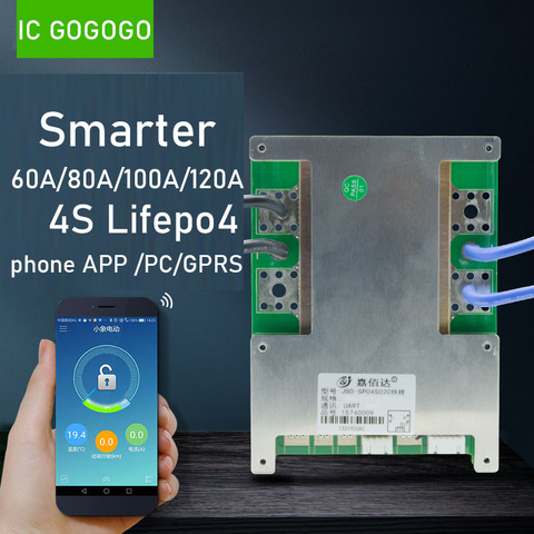 Плата защиты литиевой батареи JBD smart BMS 4S 12 В, 60 А, 80 А, 3,2 А, а, Lifepo4, в ► Фото 1/5