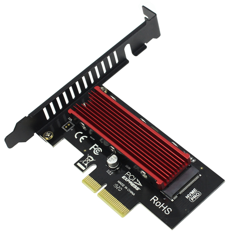 JEYI комбинированное охлаждение теплоотвод + SK4 m.2 для NVMe SSD для PCIE 3,0 X4 адаптер карта M ключ поддержка PCI Express PCI-e X8 X16 ► Фото 1/5